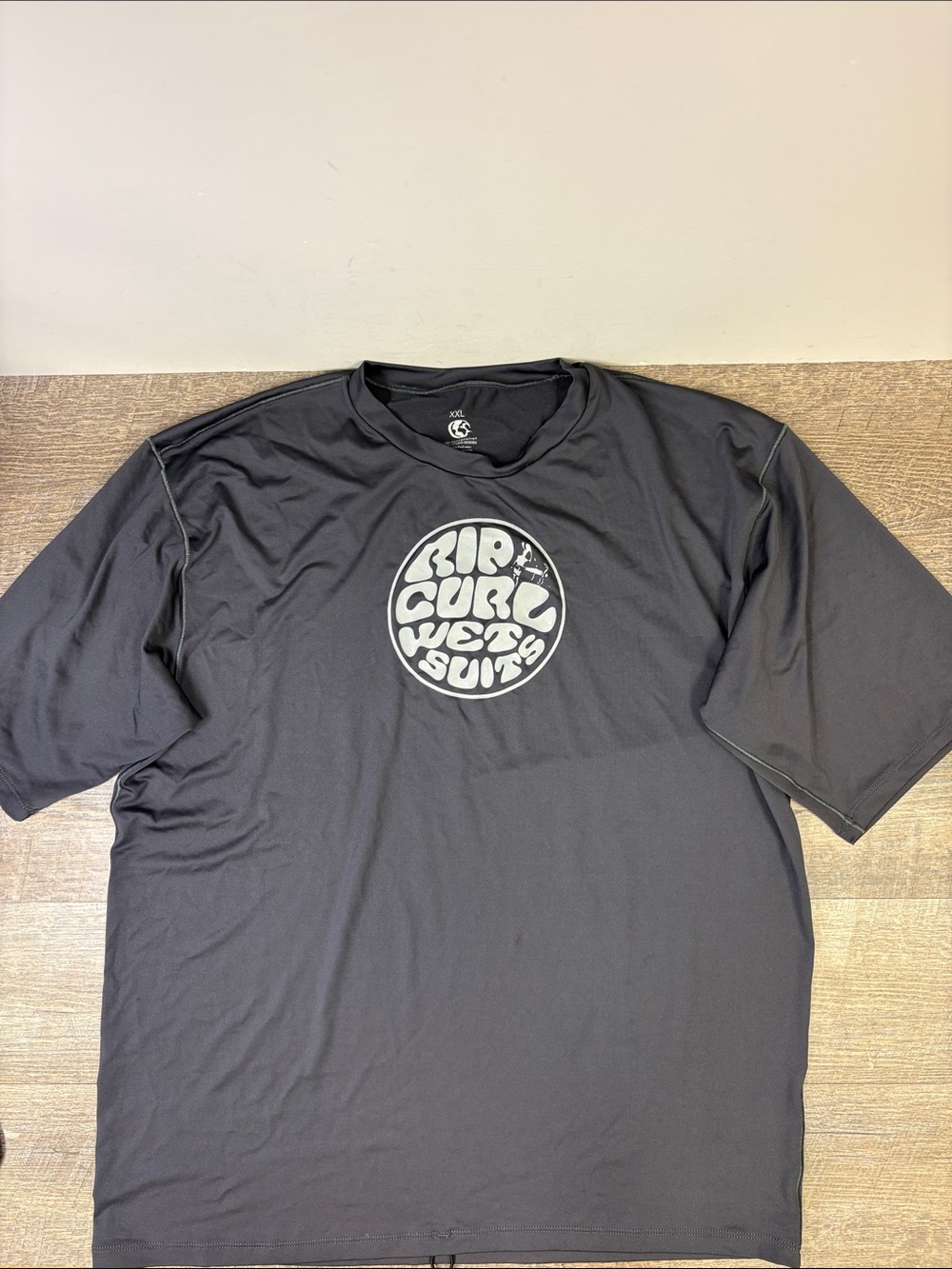 Rip Curl Wetsuits Recycled Series Surf Rash Guard XXL Black Performance Tee